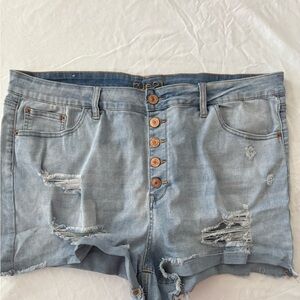 Denim Distressed Women Shorts